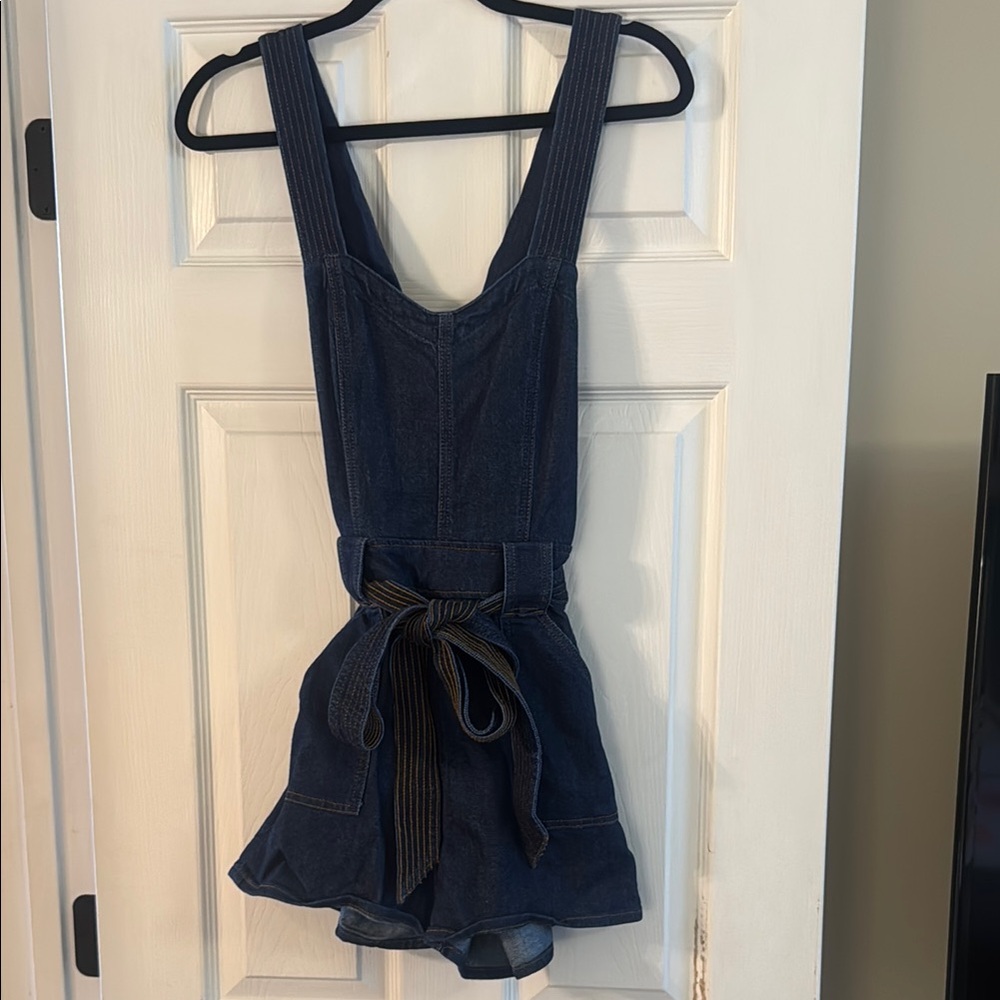7 for all mankind Blue Denim Romper with Belt - size XS